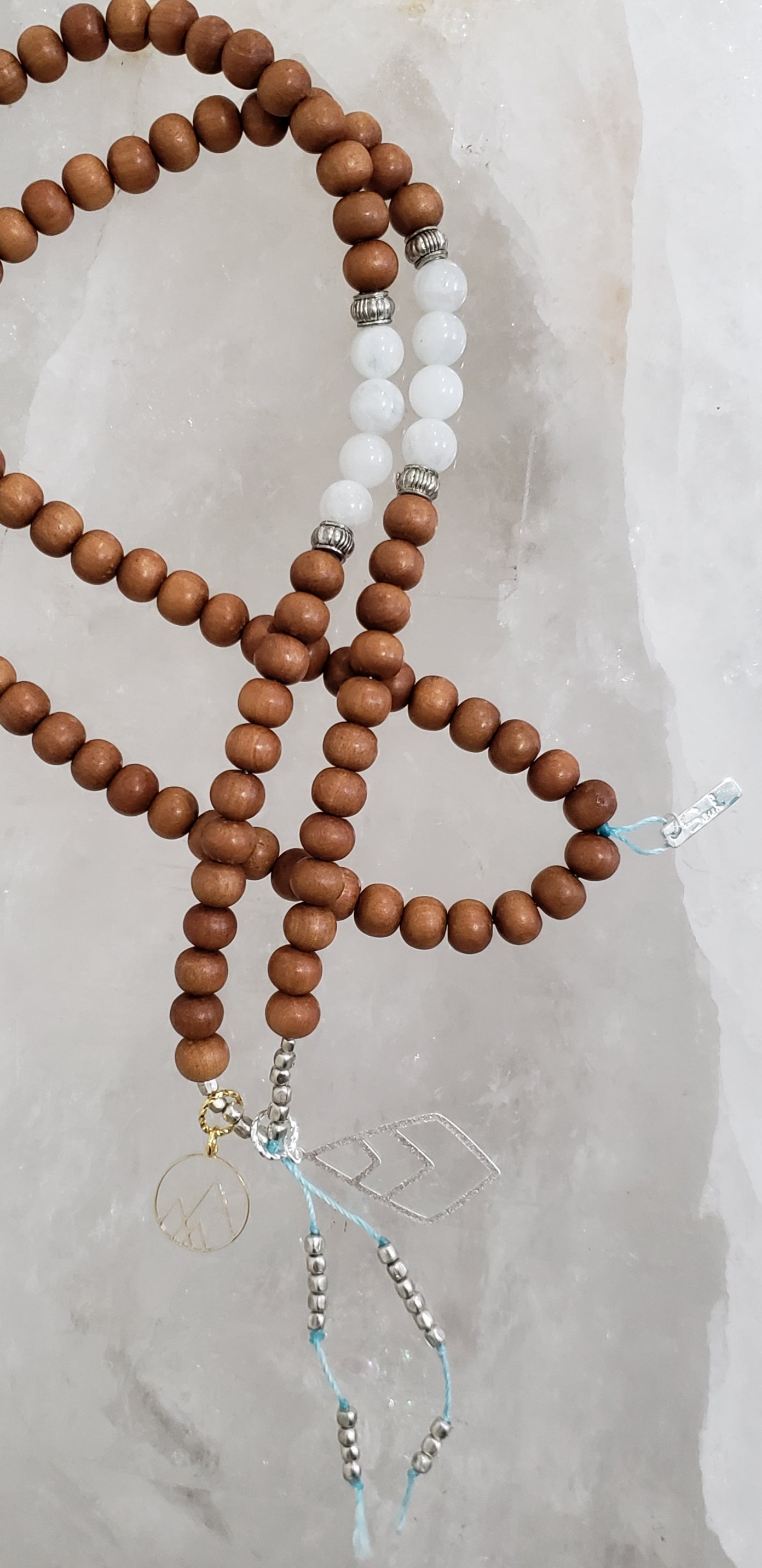 Tranquility Mala with Silver Accents - Mala & Me