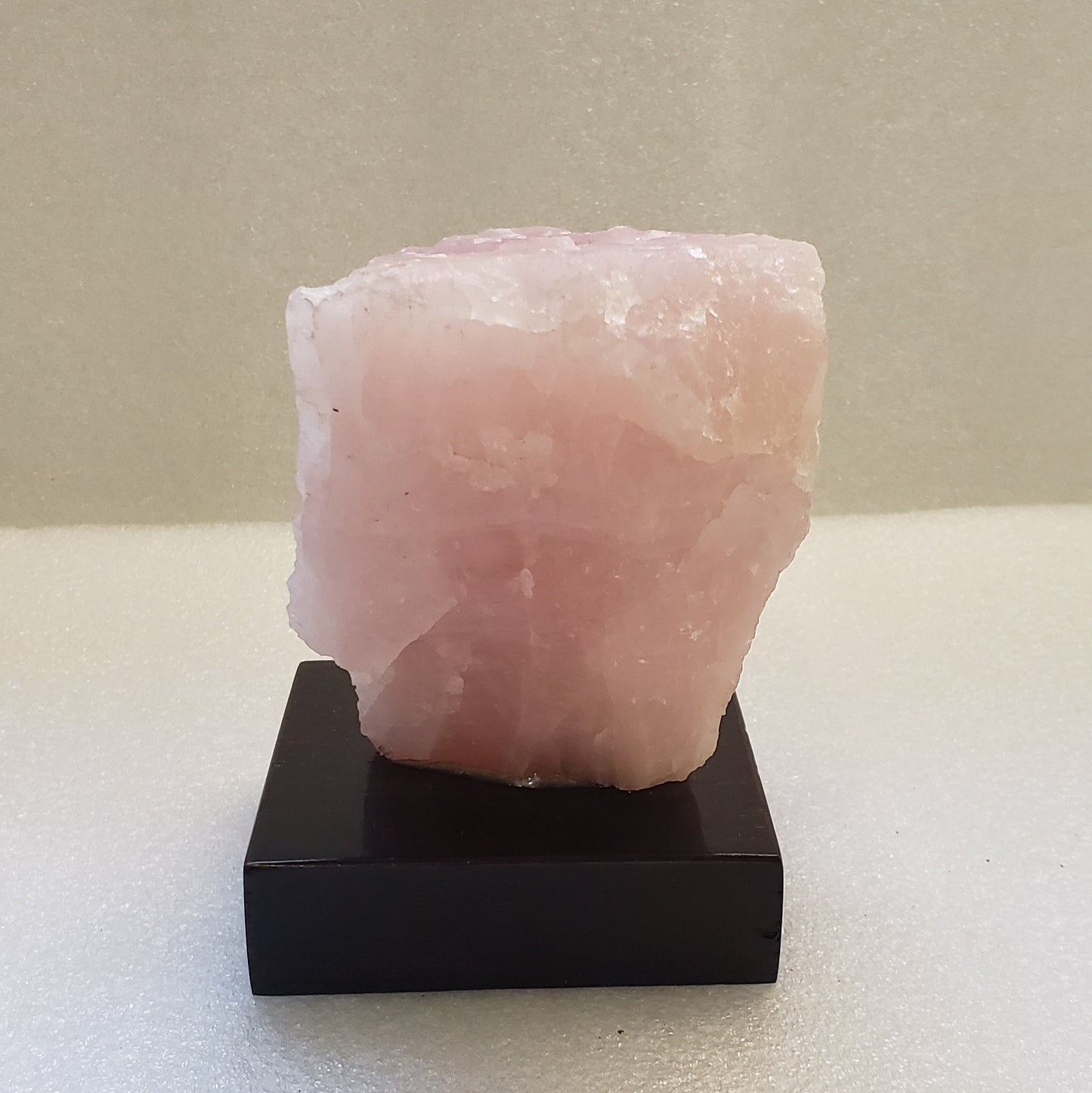 Rose Quartz on Wooden Base - Mala & Me
