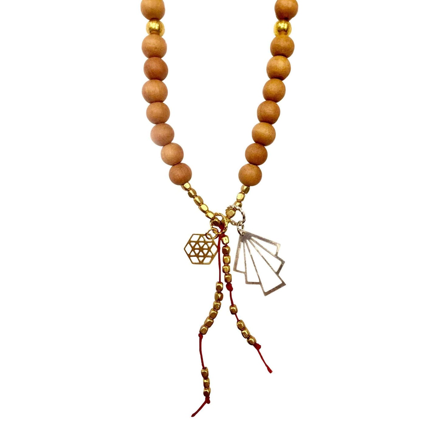 Cascade Mala - Mala & Me- Gemstones with beautiful geometric pendents inspired by nature- Jewlery used for meditation, setting intentions and enhancing your yoga practice. Each gemstone holds unique healing properties