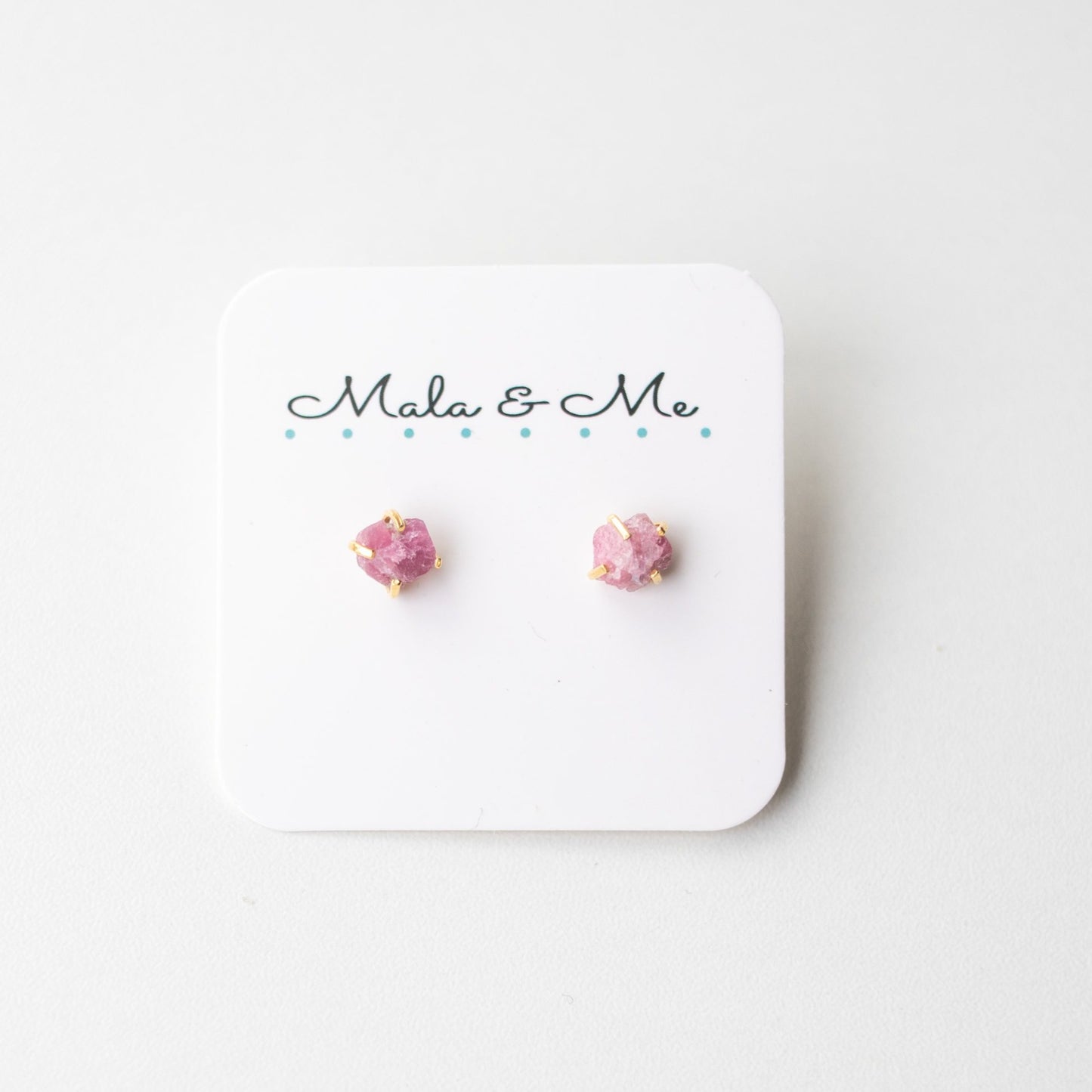Pink Tourmaline Earrings - Mala & Me