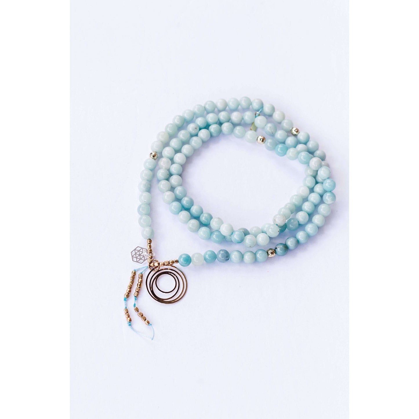 Connection Mala - Mala & Me- Gemstones with beautiful geometric pendents inspired by nature- Jewlery used for meditation, setting intentions and enhancing your yoga practice. Each gemstone holds unique healing properties