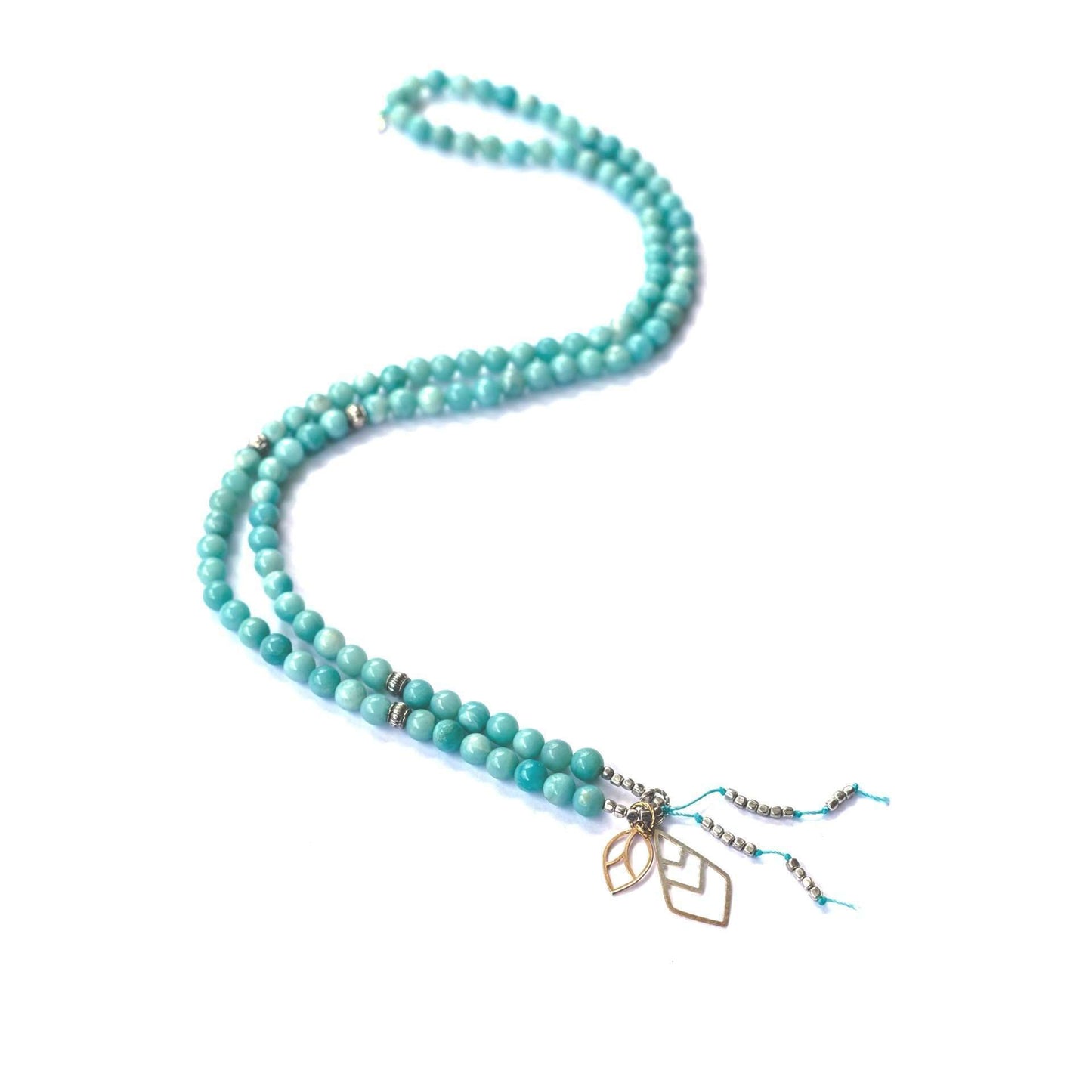 Freedom Mala - Mala & Me- Gemstones with beautiful geometric pendents inspired by nature- Jewlery used for meditation, setting intentions and enhancing your yoga practice. Each gemstone holds unique healing properties