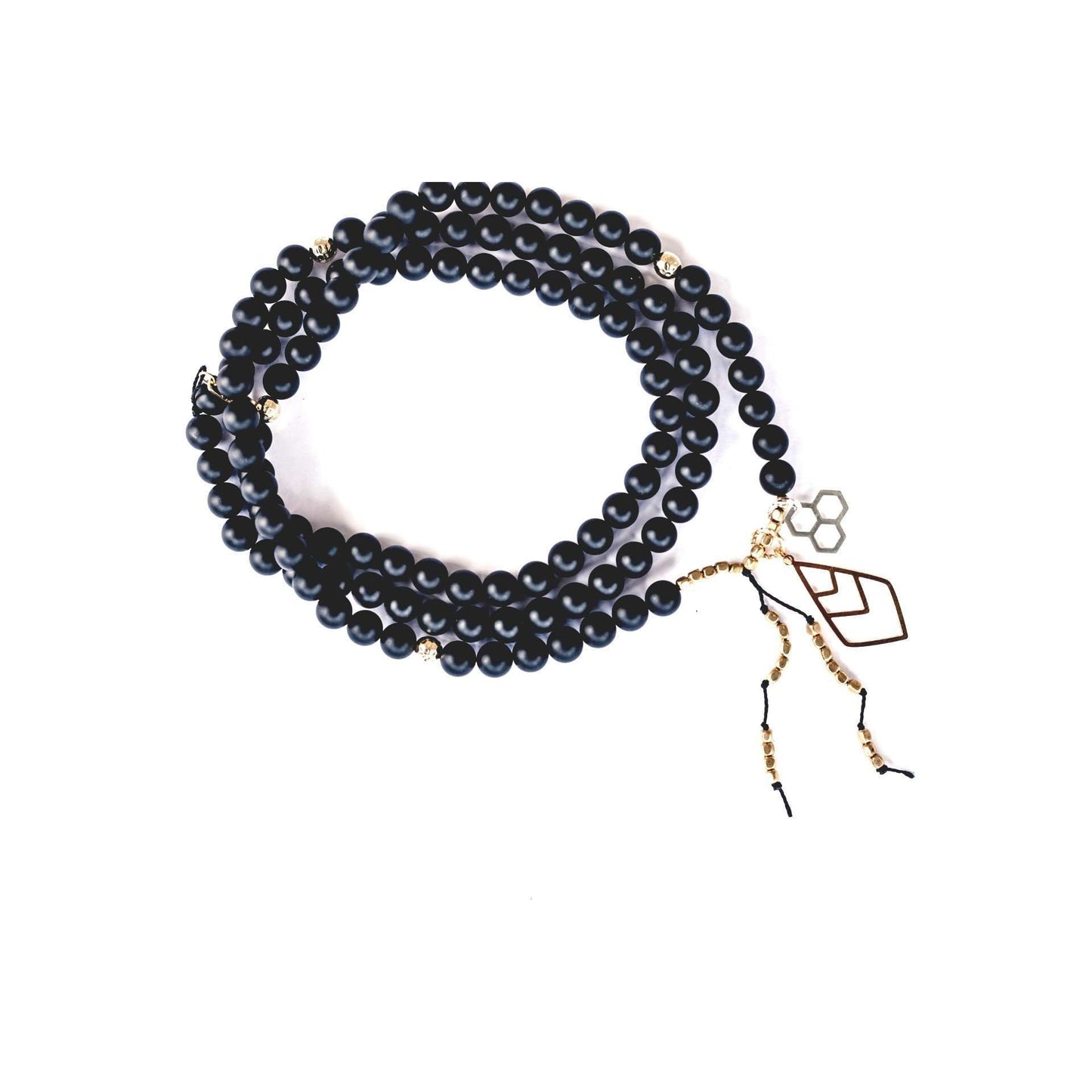Yin Yang Mala - Mala & Me- Gemstones with beautiful geometric pendents inspired by nature- Jewlery used for meditation, setting intentions and enhancing your yoga practice. Each gemstone holds unique healing properties