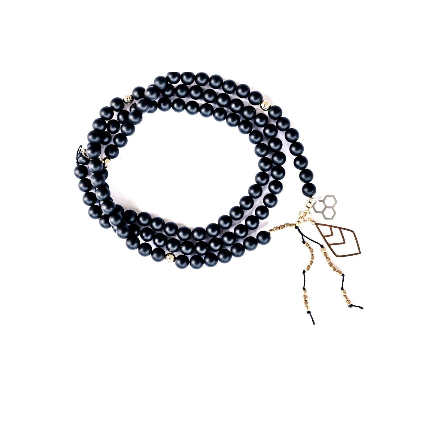 Yin Yang Mala - Mala & Me- Gemstones with beautiful geometric pendents inspired by nature- Jewlery used for meditation, setting intentions and enhancing your yoga practice. Each gemstone holds unique healing properties