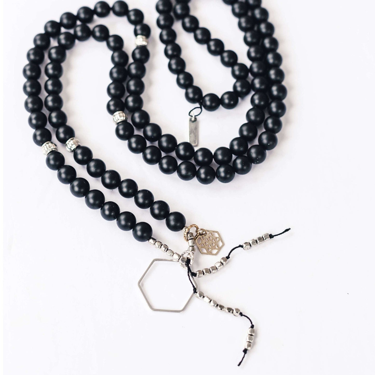 Breakthrough Mala - Mala & Me- Gemstones with beautiful geometric pendents inspired by nature- Jewlery used for meditation, setting intentions and enhancing your yoga practice. Each gemstone holds unique healing properties