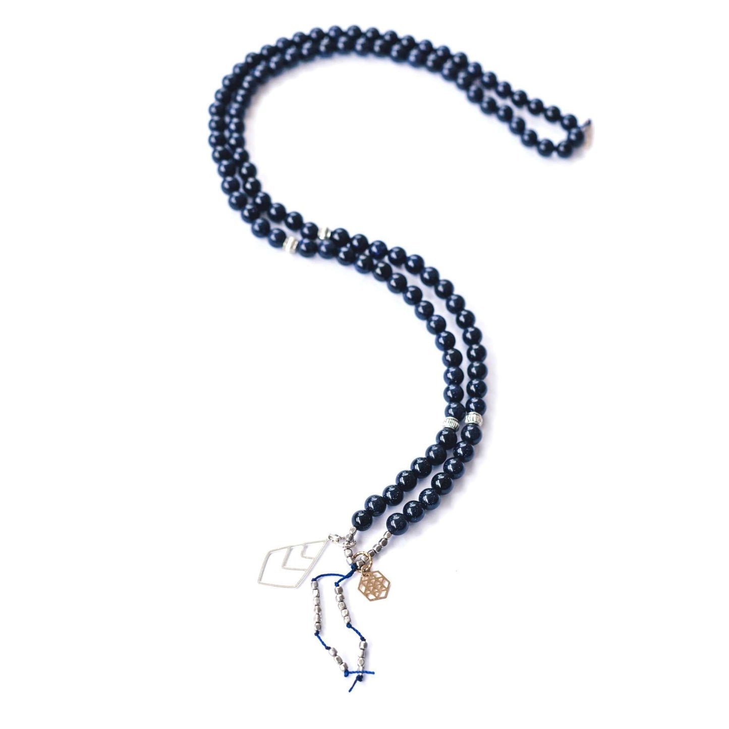 Courageous Mala - Mala & Me- Gemstones with beautiful geometric pendents inspired by nature- Jewlery used for meditation, setting intentions and enhancing your yoga practice. Each gemstone holds unique healing properties