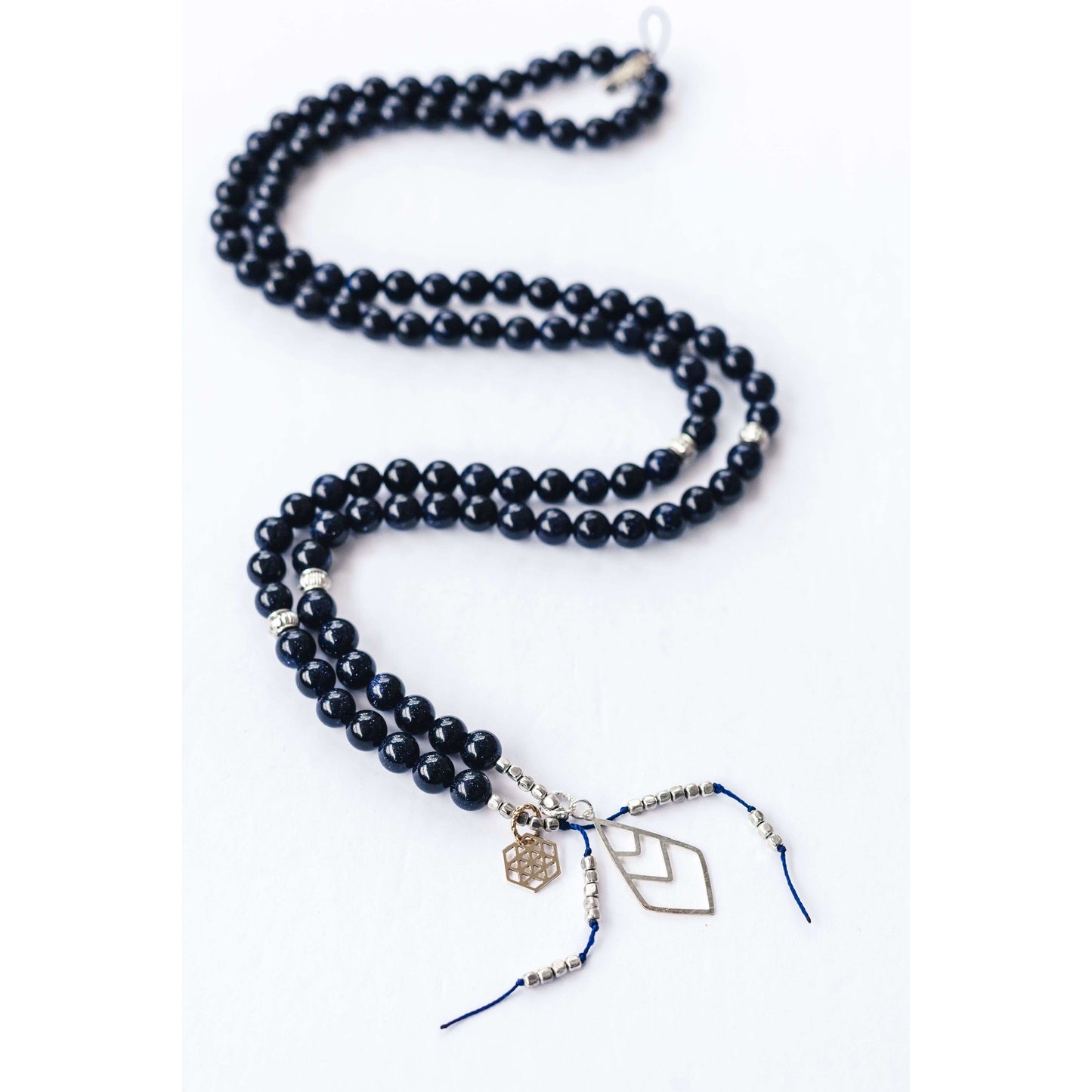 Courageous Mala - Mala & Me- Gemstones with beautiful geometric pendents inspired by nature- Jewlery used for meditation, setting intentions and enhancing your yoga practice. Each gemstone holds unique healing properties