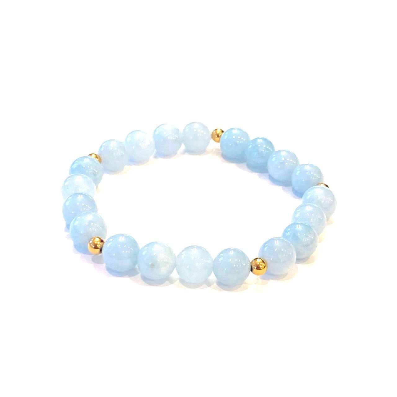 Blue Jade Bracelet - Mala & Me- Gemstones with beautiful geometric pendents inspired by nature- Jewlery used for meditation, setting intentions and enhancing your yoga practice. Each gemstone holds unique healing properties