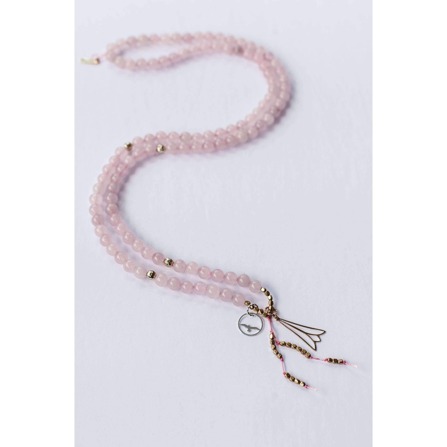 Devotional Mala - Mala & Me- Gemstones with beautiful geometric pendents inspired by nature- Jewlery used for meditation, setting intentions and enhancing your yoga practice. Each gemstone holds unique healing properties