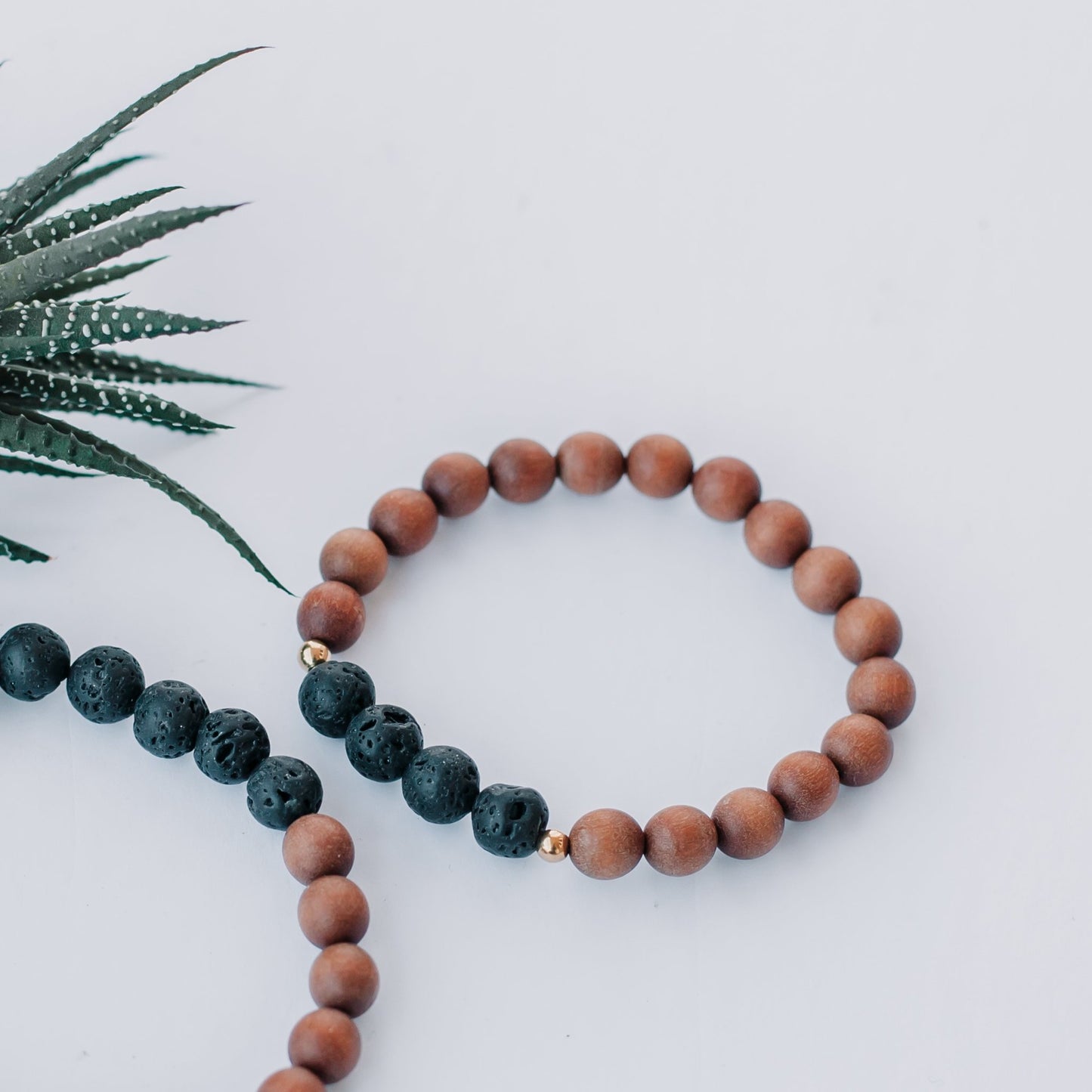 Sandalwood and Lava Bracelet - Mala & Me