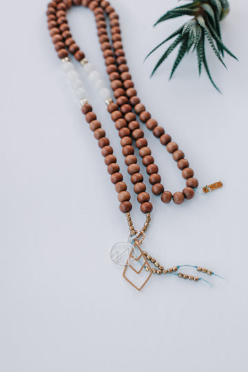 Tranquility Mala with Silver Accents
