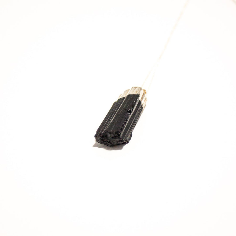 Black Tourmaline Pendant Necklace - Mala & Me- Gemstones with beautiful geometric pendents inspired by nature- Jewlery used for meditation, setting intentions and enhancing your yoga practice. Each gemstone holds unique healing properties 