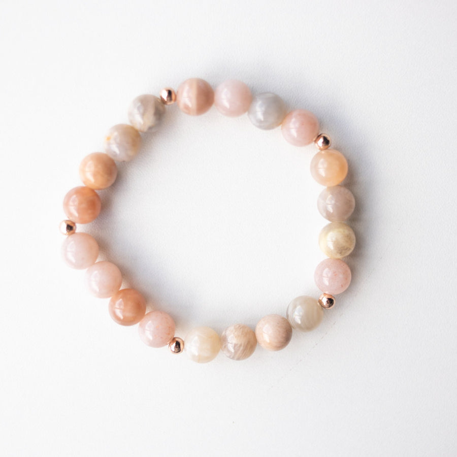Peach Moonstone Bracelet