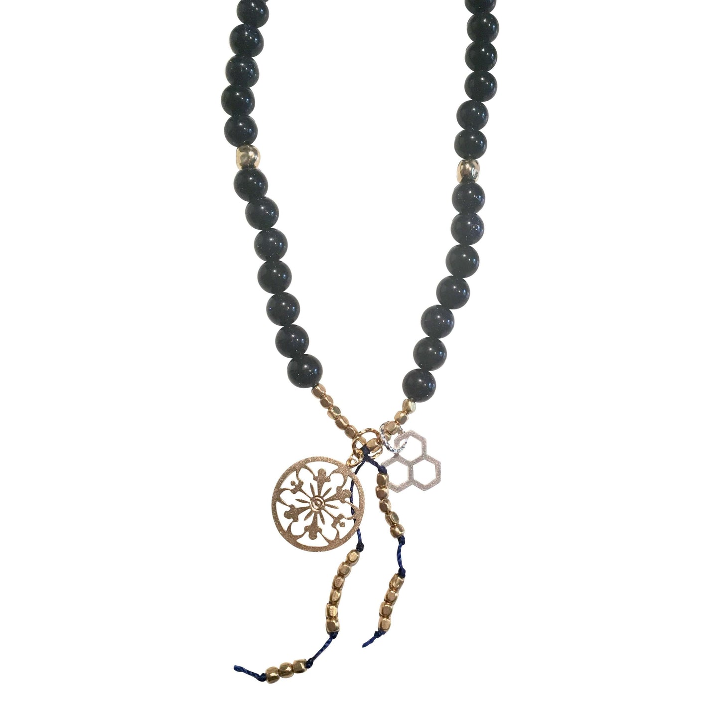 Lion Heart Mala - Mala & Me- Gemstones with beautiful geometric pendents inspired by nature- Jewlery used for meditation, setting intentions and enhancing your yoga practice. Each gemstone holds unique healing properties 