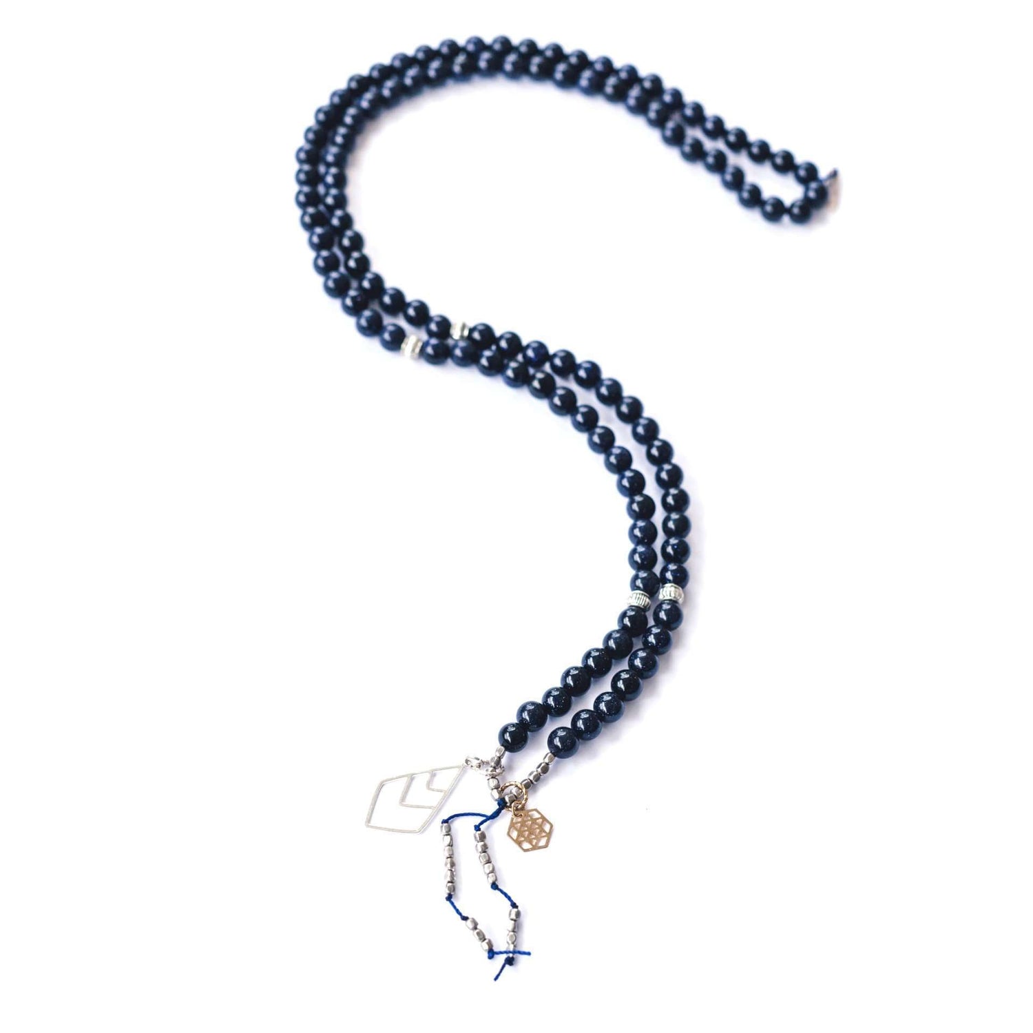 Courageous Mala - Mala & Me- Gemstones with beautiful geometric pendents inspired by nature- Jewlery used for meditation, setting intentions and enhancing your yoga practice. Each gemstone holds unique healing properties 