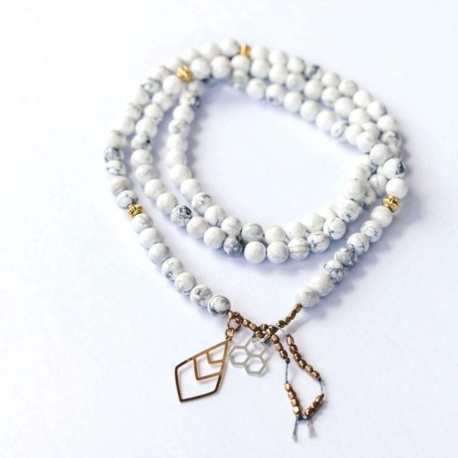 Hakuna Matata Mala - Mala & Me- Gemstones with beautiful geometric pendents inspired by nature- Jewlery used for meditation, setting intentions and enhancing your yoga practice. Each gemstone holds unique healing properties 