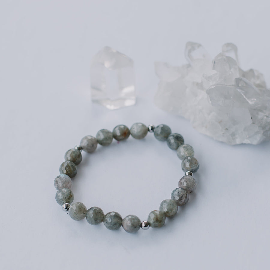 Polished + Faceted Labradorite Bracelet