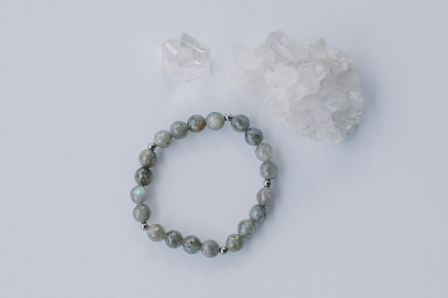 Polished + Faceted Labradorite Bracelet