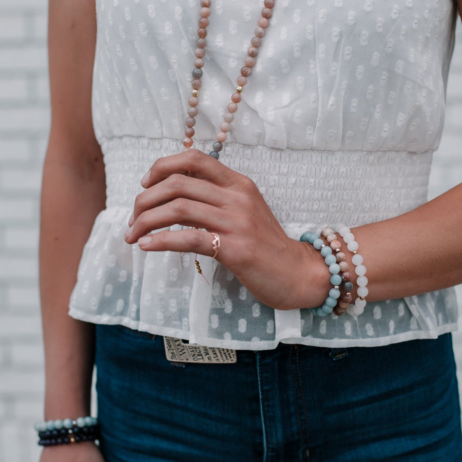 Peach Moonstone Bracelet