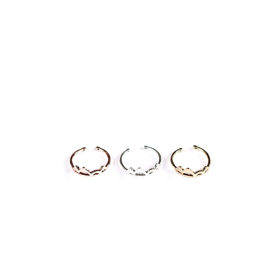Mountain Ring - Mala & Me- Gemstones with beautiful geometric pendents inspired by nature- Jewlery used for meditation, setting intentions and enhancing your yoga practice. Each gemstone holds unique healing properties 