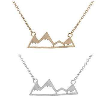 Mountain Necklace - Mala & Me- Gemstones with beautiful geometric pendents inspired by nature- Jewlery used for meditation, setting intentions and enhancing your yoga practice. Each gemstone holds unique healing properties 