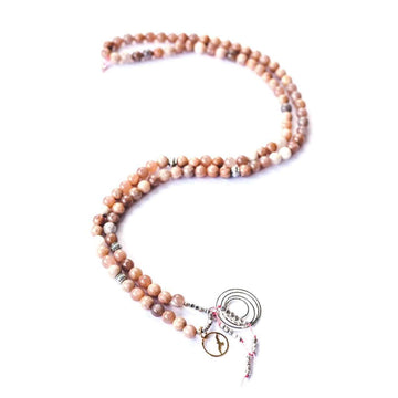 Daydreamer Mala - Mala & Me- Gemstones with beautiful geometric pendents inspired by nature- Jewlery used for meditation, setting intentions and enhancing your yoga practice. Each gemstone holds unique healing properties 