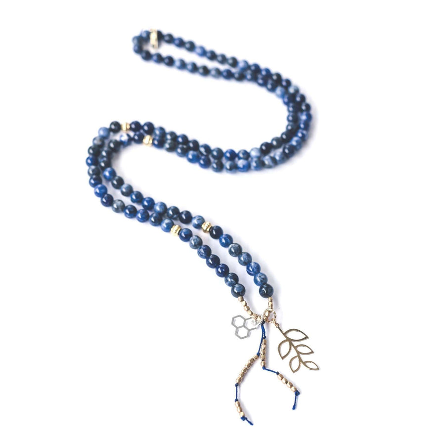 Intuition Mala - Mala & Me- Gemstones with beautiful geometric pendents inspired by nature- Jewlery used for meditation, setting intentions and enhancing your yoga practice. Each gemstone holds unique healing properties 