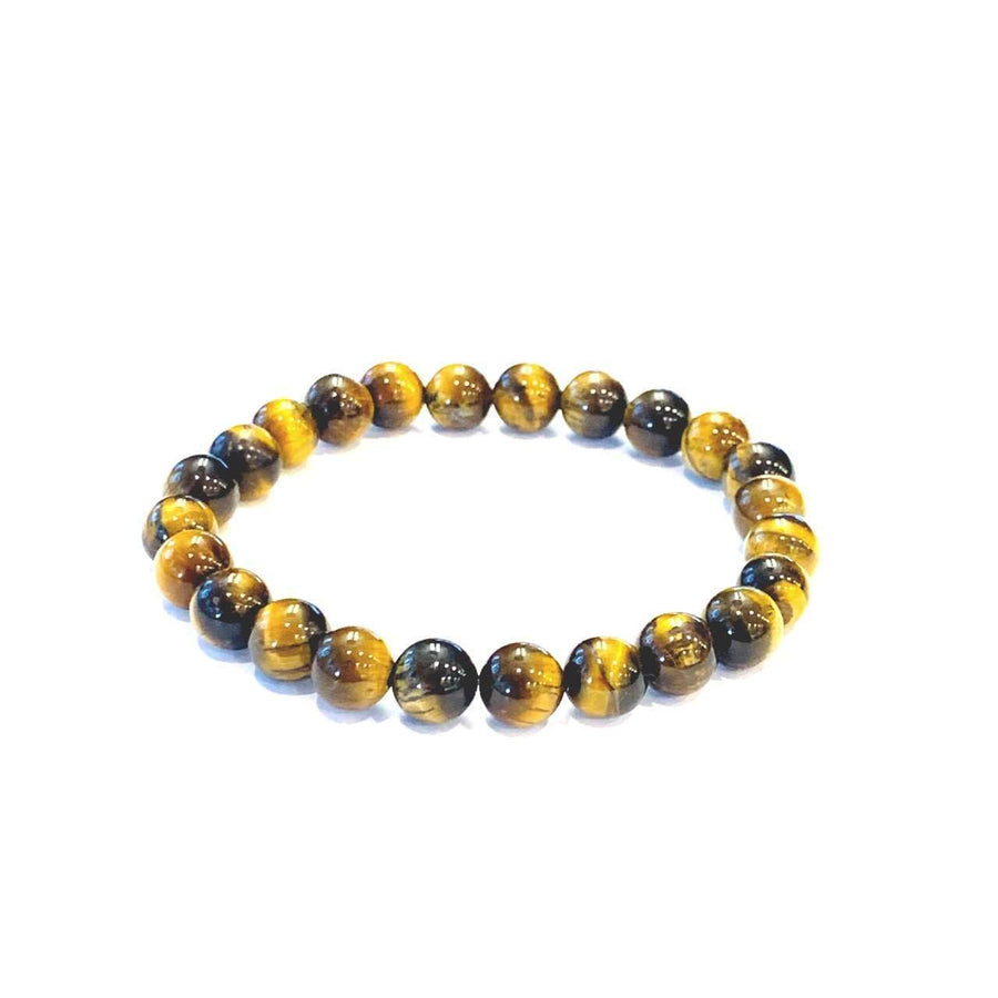 Men's Tigers Eye Bracelet - Mala & Me- Gemstones with beautiful geometric pendents inspired by nature- Jewlery used for meditation, setting intentions and enhancing your yoga practice. Each gemstone holds unique healing properties 
